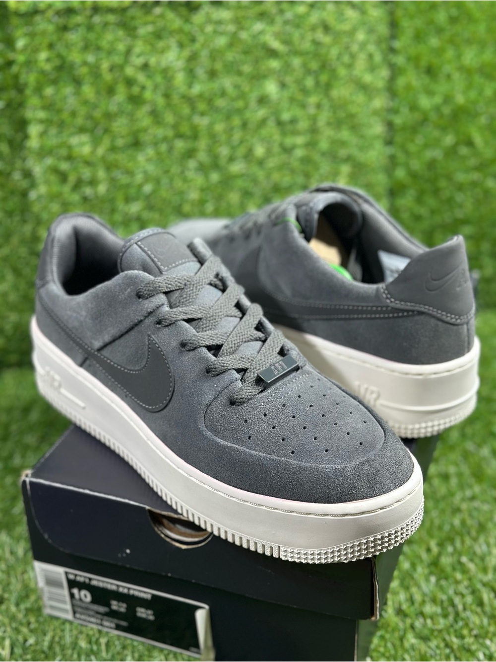 NIKE WOMENS AIR FORCE 1 SAGE LOW , NIGHT STADIUM/ PHANTOM, SIZE10.5, AR5339-001